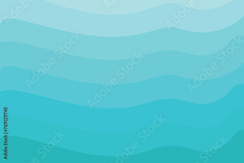 Sea waves blue pattern background. Blurred turquoise water backdrop. Vector illustration for your graphic design, banner, summer or aqua poster