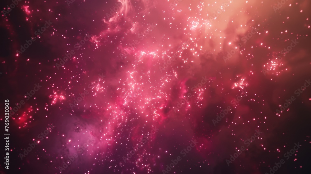 Abstract Cosmic Pink Nebula Background