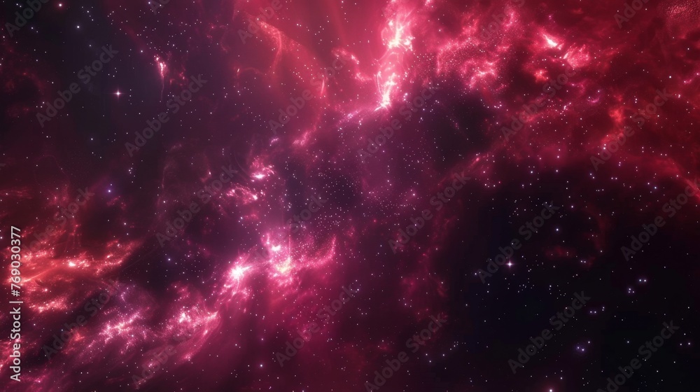 Cosmic Red Nebula Background