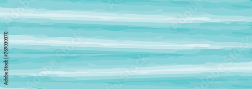 Sea Watercolors waves blue pattern background. Blurred turquoise water backdrop. Vector illustration for your graphic design, banner, summer or aqua poster