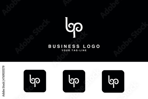 Canvastavla BP, PB, B, P, Abstract Letters Logo Monogram
