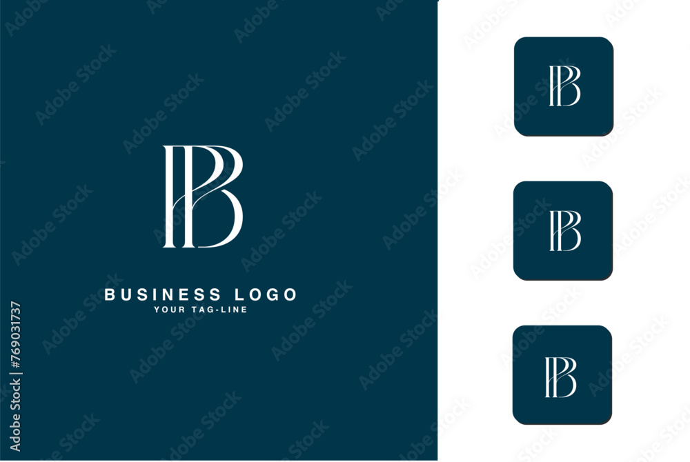 BP, PB, B, P, Abstract Letters Logo Monogram BP, PB, B, P, Abstract Letters Logo Monogram