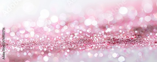 pink glitter background.