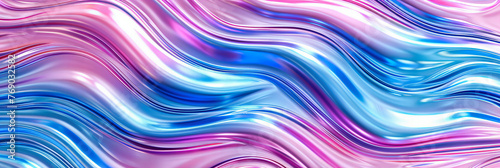 Fluid Artistic Expression in Blue and Purple, Abstract Design with Gradient Flow and Bright Colorful Waves