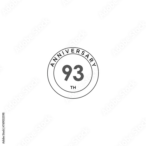 93 th anniversary icon logo design