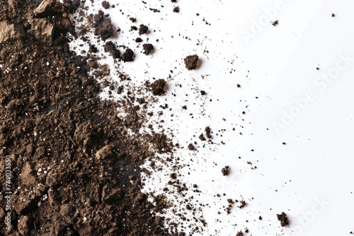 dirt spots earth on white background