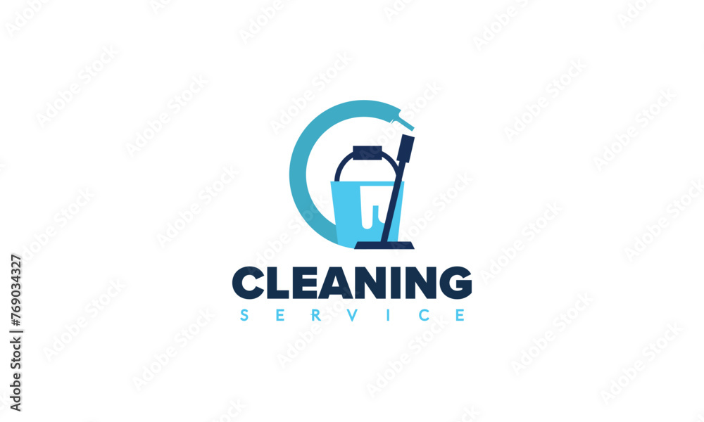 Cleaning Service Logo Design Idea. Symbol for Cleaning the Living and Work Place.