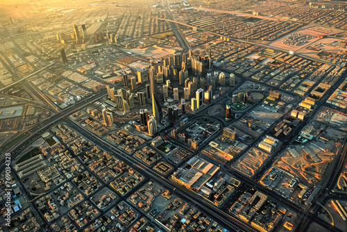 Arial view of Riyadh City Saudi Arabia