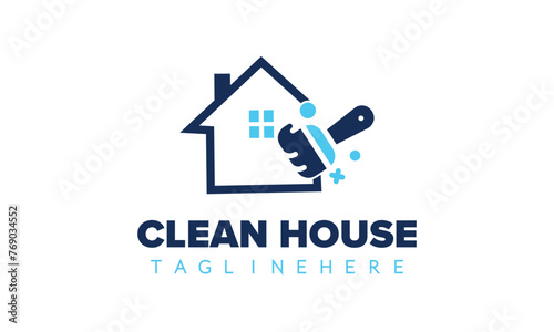 Creative modern Cleaning Service Logo Template and Icon