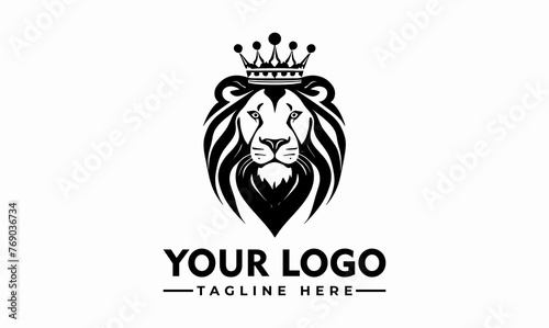 Lion logo Vector design Lion Crown logo Lion Vector for Business Identity