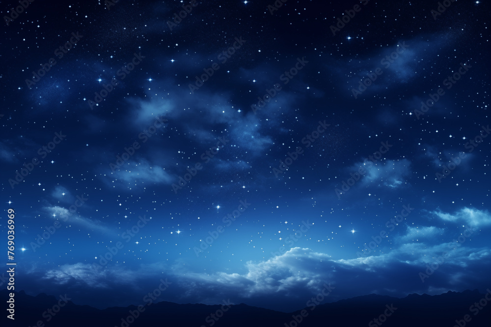 Background of an illustration of a starry night sky on a summer night.
