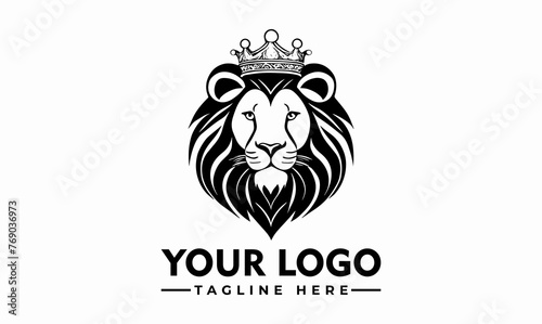 Lion logo Vector design Lion Crown logo Lion Vector for Business Identity
