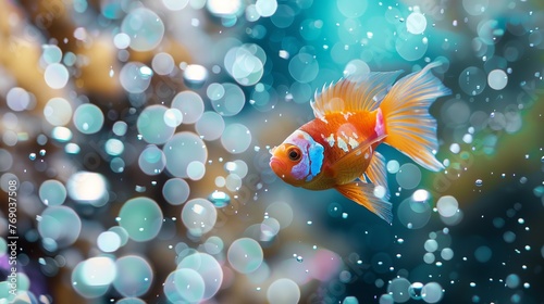 cute small fish in water