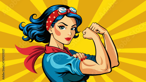 pop art super hero woman girl power advertising p