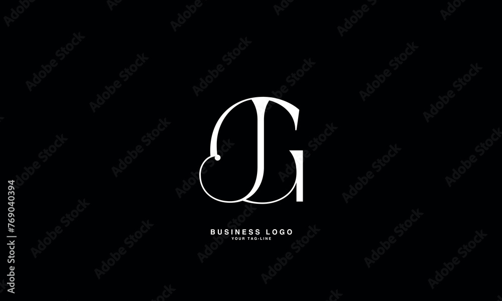 JG, GJ, J, G, Abstract Letters Logo Monogram