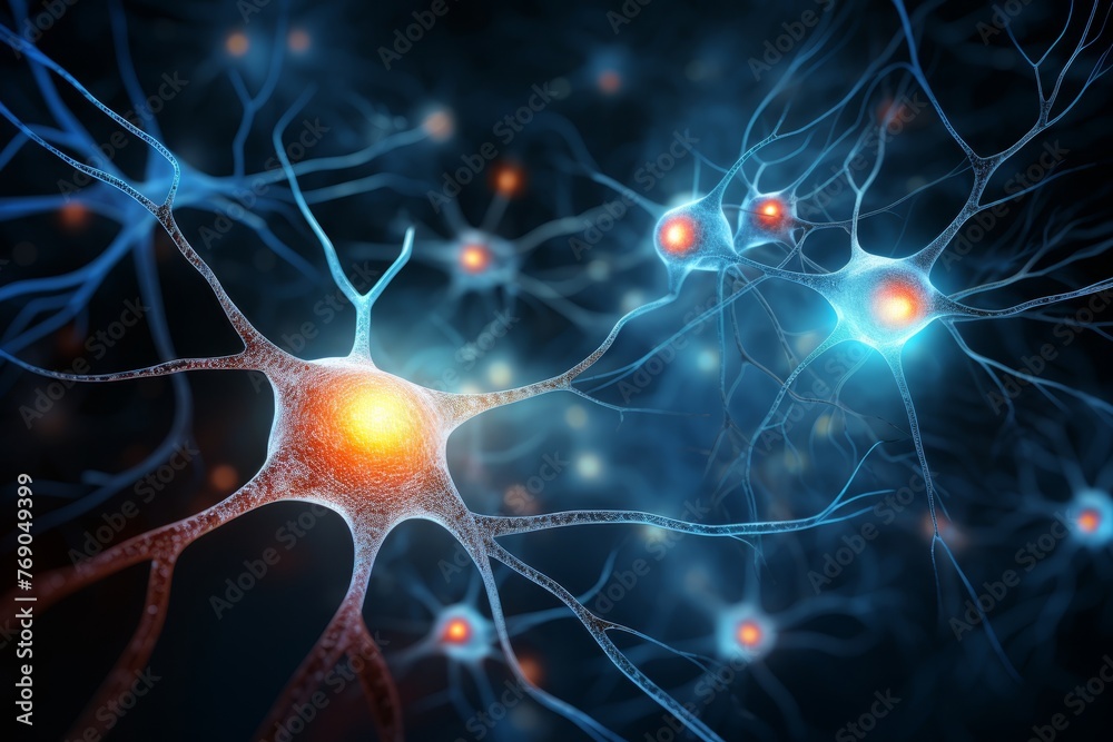 Neuron cells with light pulses 