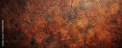 Aged Copper Surface with Crackled Rust Texture and Warm Earthy Tones 