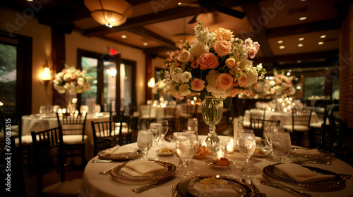 Commercially alluring wedding reception scene