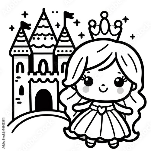 Princess coloring pages for kids photo