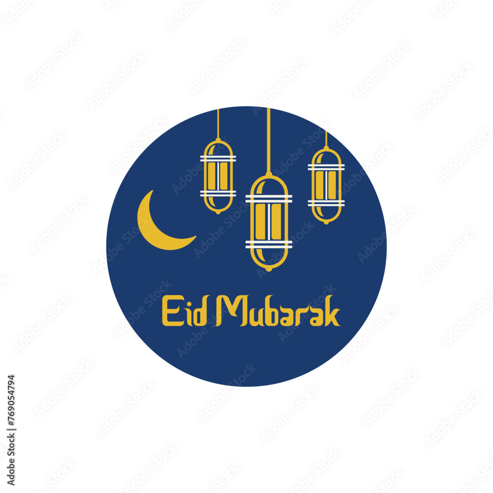 Eid Mubarak flat design background concept vector Eid Mubarak flat design background concept vector