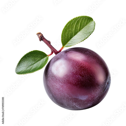 Beach Plum isolated on transparent png background. Generative ai