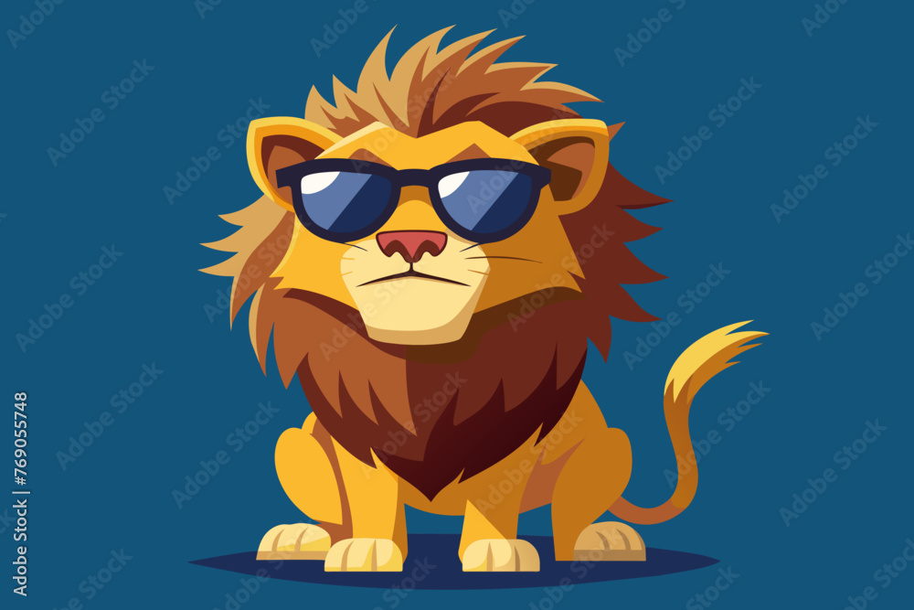Bad Lion with Sunglass  