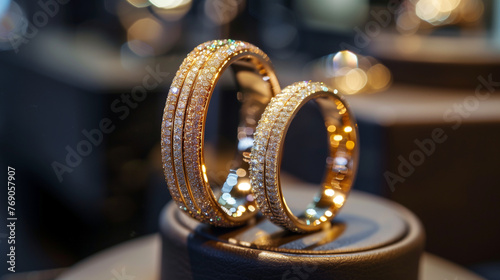 Stylish wedding rings presentation