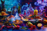 A delectable collage showcasing an array of culinary delights, AI generated