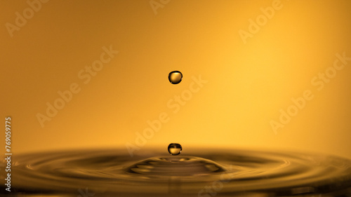 golden water drops