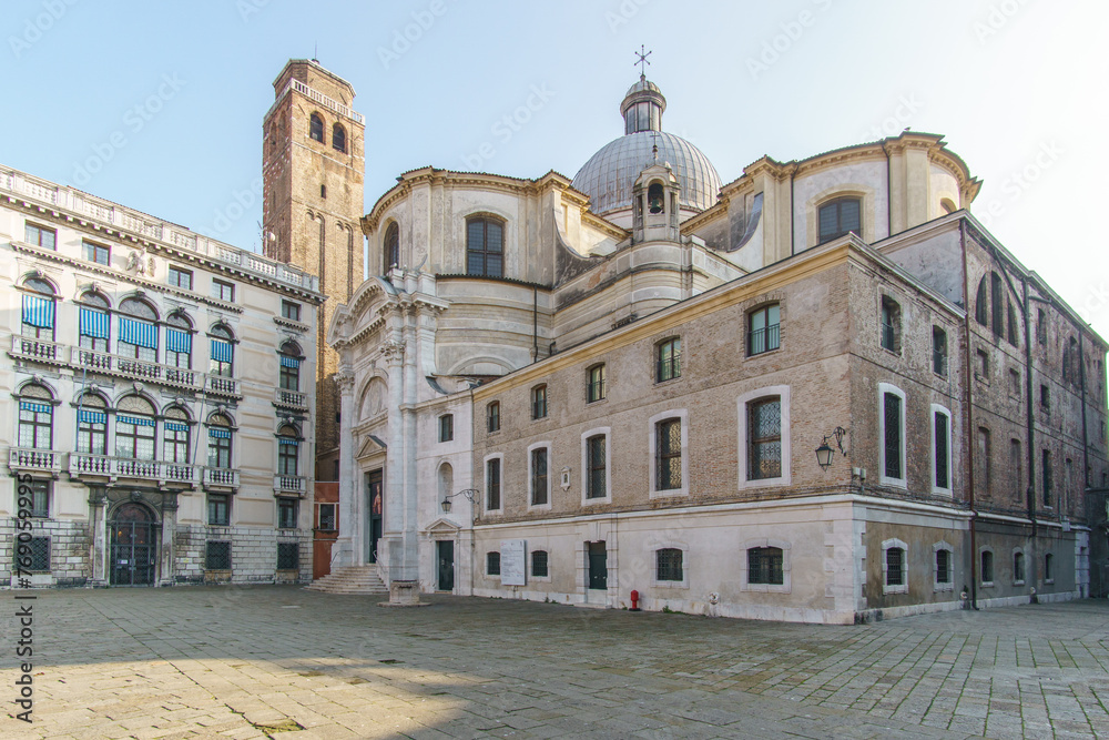 Campo San Geremia and Santi Geremia e Lucia Church in Venice, Veneto, Italy
