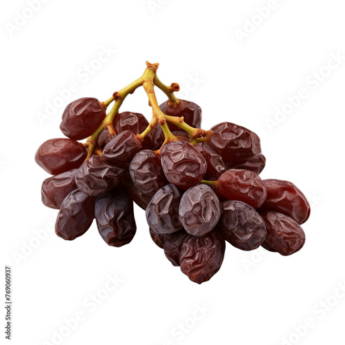 Raisin isolated on transparent png background. Generative ai