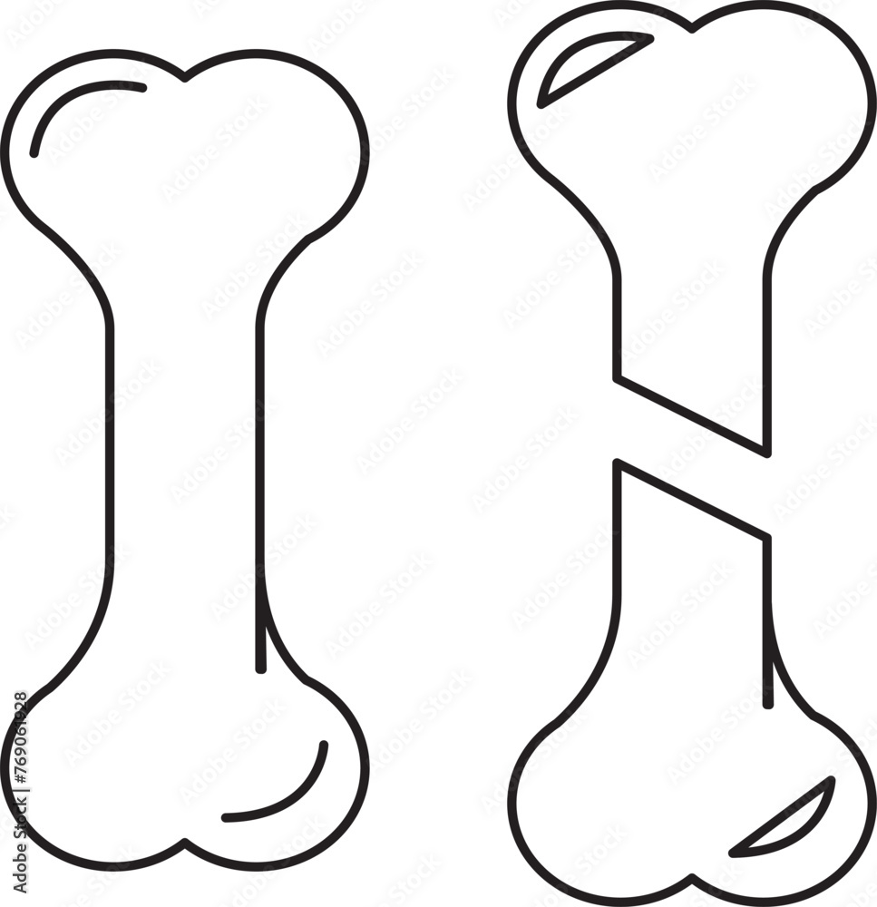 Vector bones icon. EPS10. Vector bones icon. EPS10.