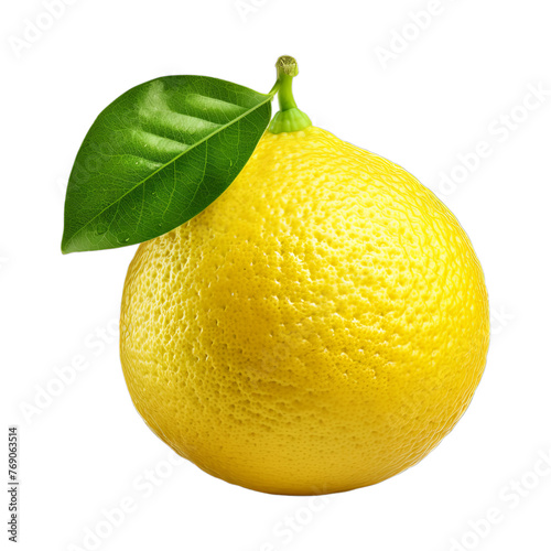 Yuzu isolated on transparent png background. Generative ai photo