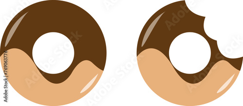 chocolate donut icon isolated on white background. Modern and editable chocolate icon. Simple icons vector illustration. Eps10