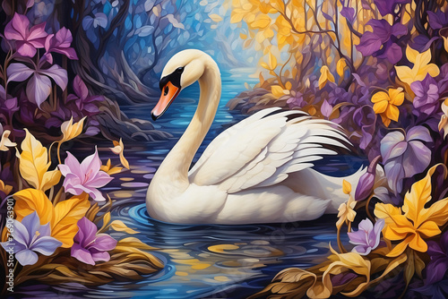 swan in fantasy style