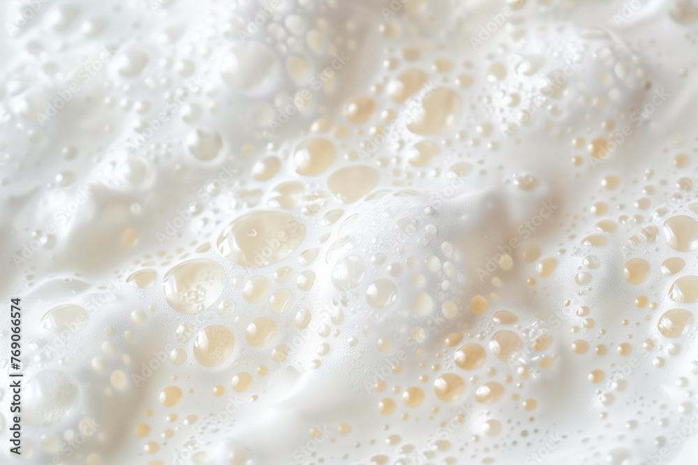 Close up of soapy foam texture as a background. Macro shot of bubbles with shimmering effect on the surface Close up of soapy foam texture as a background. Macro shot of bubbles with shimmering effect on the surface