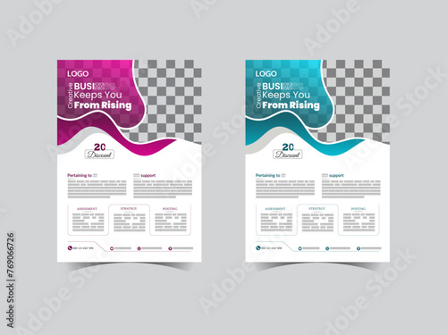 Creative modern business flyer layout design
