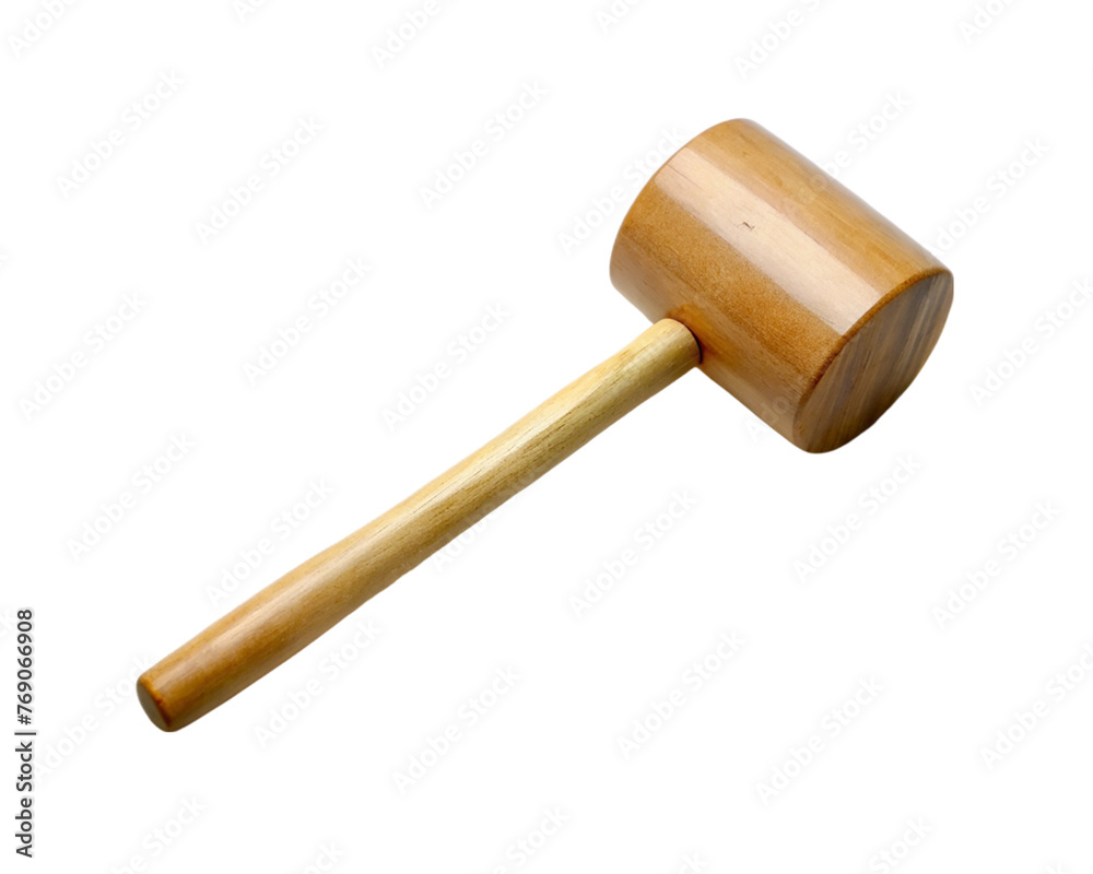 Wooden hammer isolated on transparent background. Wooden hammer isolated on transparent background.