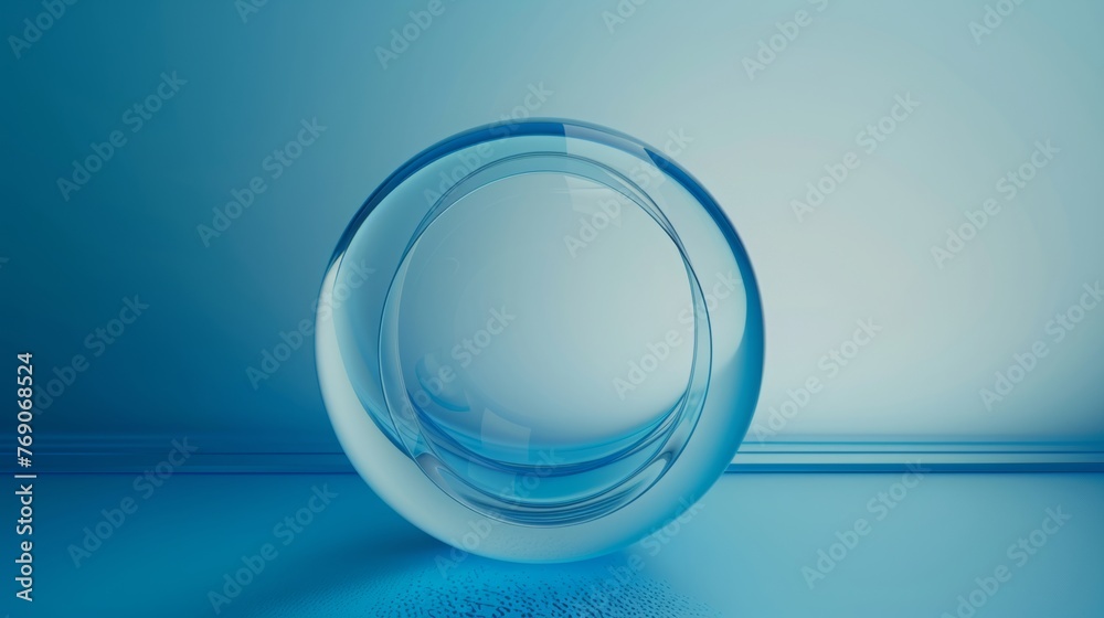 Glass lines circle, minimalist, blue background, abstract graphic art wallpaper background computer, copy and text space, 16:9 Glass lines circle, minimalist, blue background, abstract graphic art wallpaper background computer, copy and text space, 16:9
