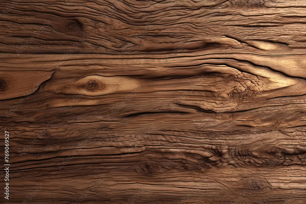 Naklejka premium Surface of a Walnut bark wood wall wooden plank board texture background with grains and structures