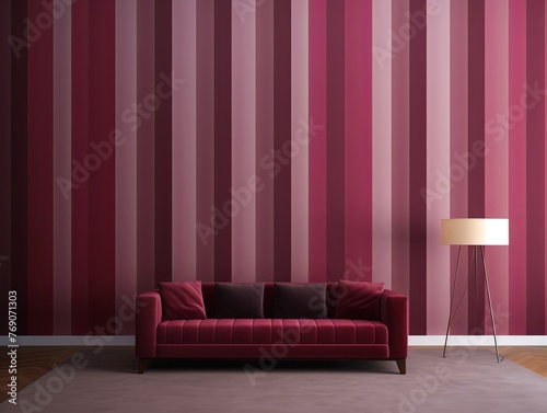 Simple large vertical strip burgundy gradient  front wallpaper background pattern  with copy space and space for text or design photo