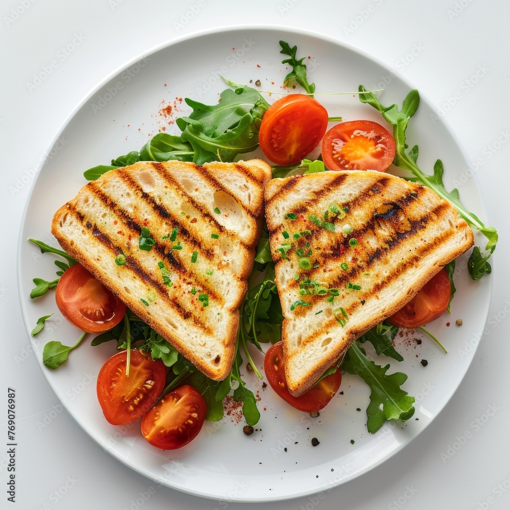 Club Sandwich with Salmon and Vegetables Club Sandwich with Salmon and Vegetables