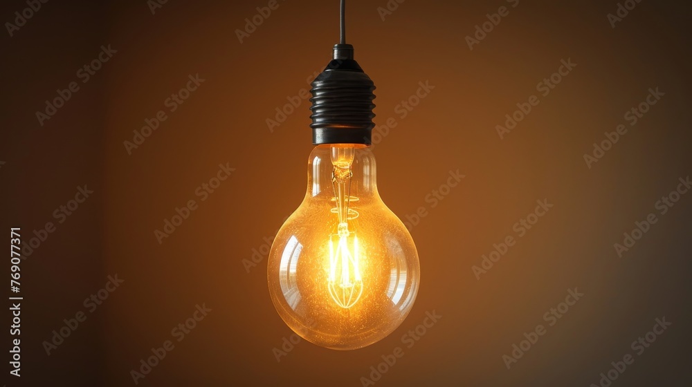 Lightbulb: A lightbulb hanging from the ceiling, emitting a soft Lightbulb: A lightbulb hanging from the ceiling, emitting a soft