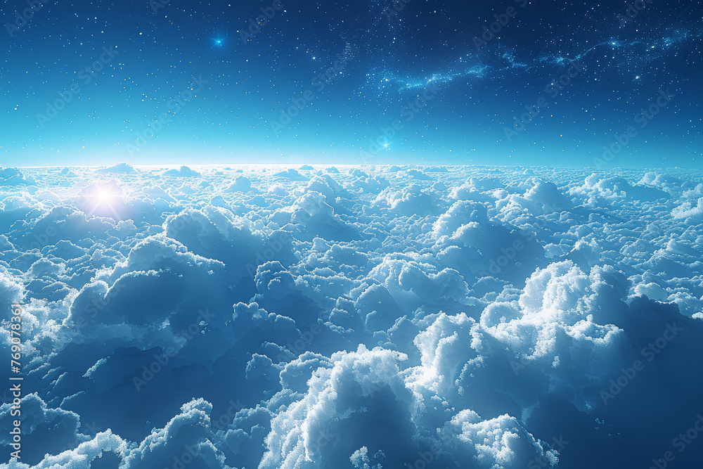 Φωτογραφία The cobalt blue of a clear summer sky, stretching endlessly above and inviting daydreams and contemplation