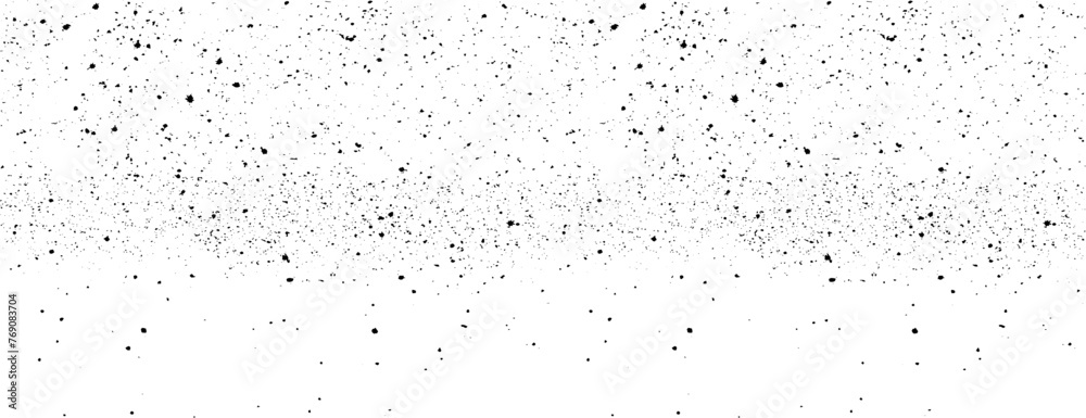 Snow, stars, twinkling lights, rain drops on black background. Abstract vector noise. Small particles of debris and dust. Distressed uneven grunge texture overlay.