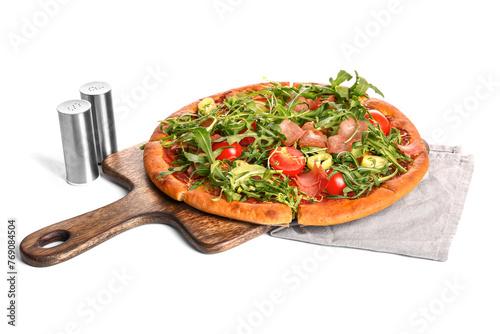 Wooden board of delicious p...