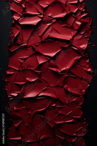 torn maroon papper on a black background with copy space for photo or blank text pattern