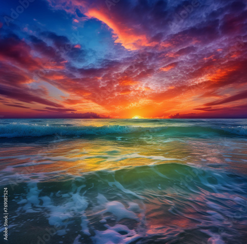 colorful sea sky 