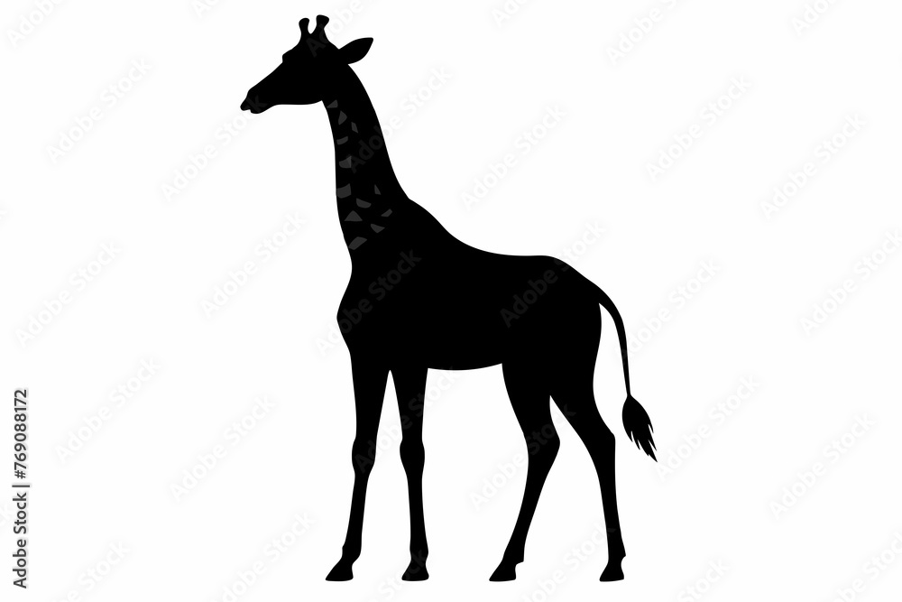 Obraz premium Vector design of a Giraffe TOP silhouette