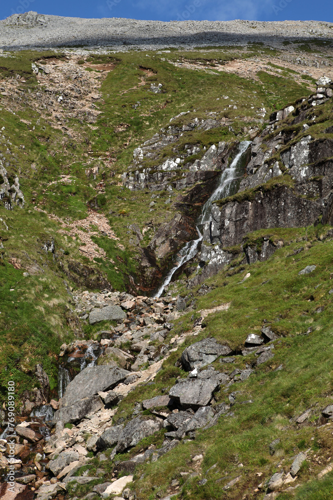 View from the ascent of Ben Nevis by the Carn Mor Dearg Arete - Fort William - Highlands - Scotland - UK View from the ascent of Ben Nevis by the Carn Mor Dearg Arete - Fort William - Highlands - Scotland - UK